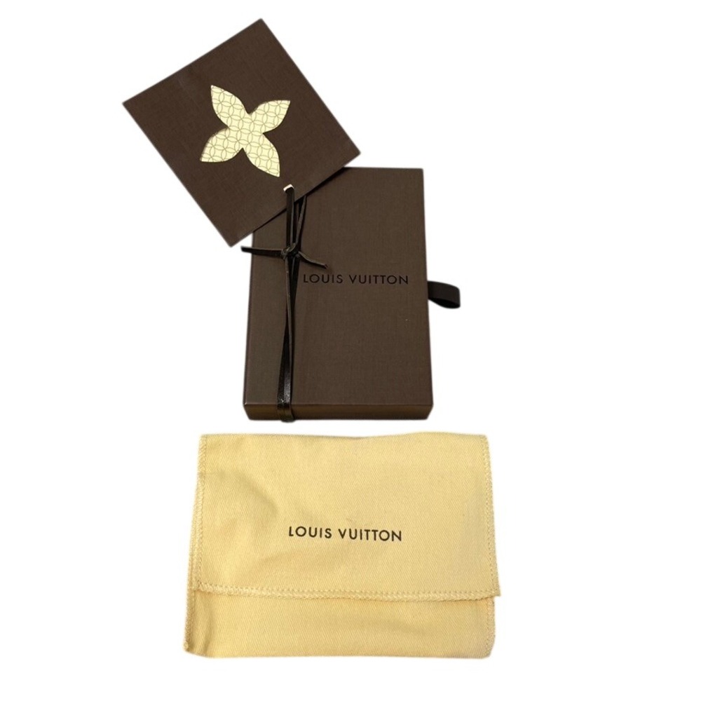 Louis Vuitton Small Gift Box Dust Bag Card Set Brown Yellow Authentic 5.5x3.75x1